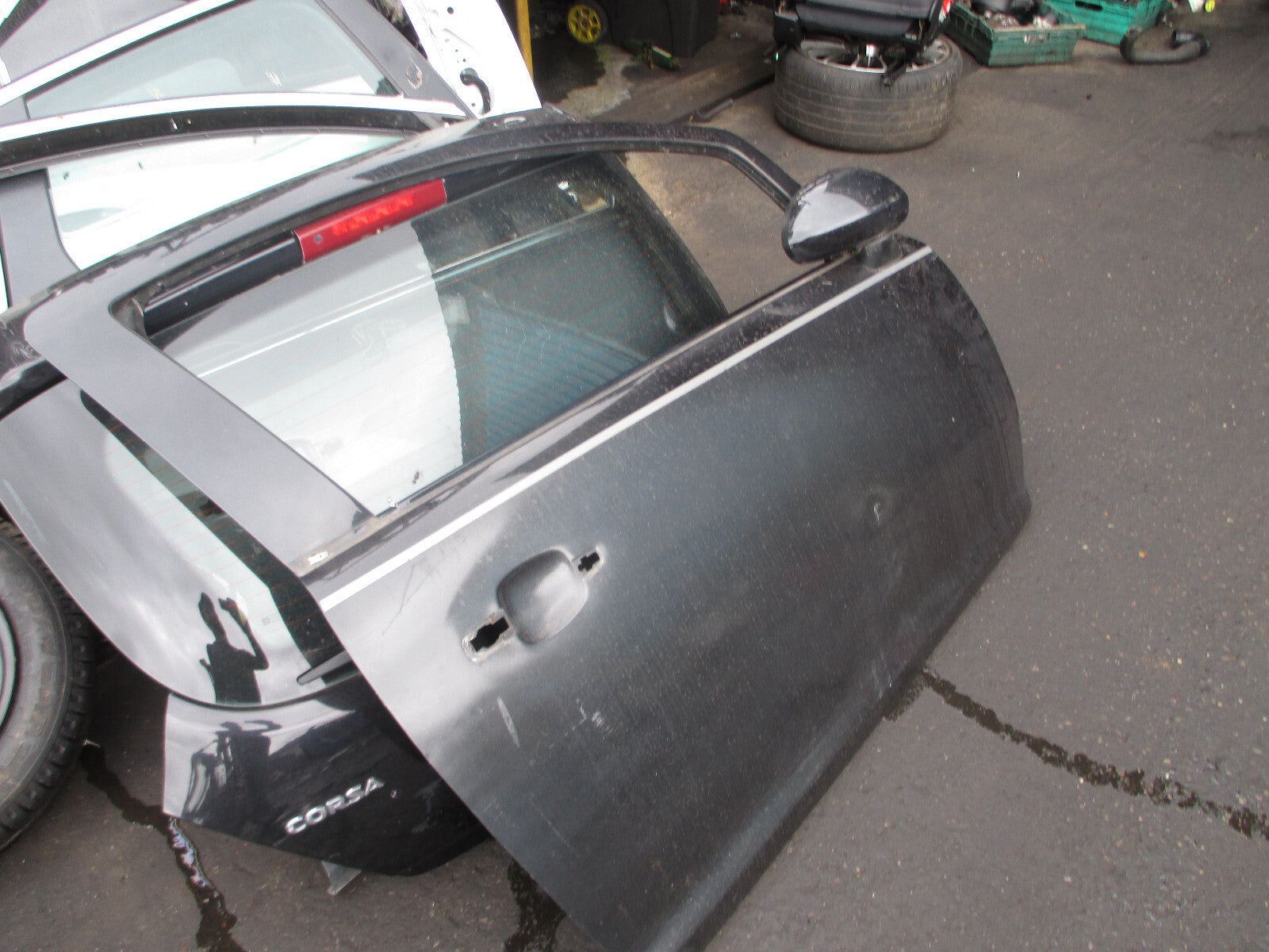 VAUXHALL CORSA D 2013 3 DOOR OS DRIVER SIDE BARE DOOR BLACK