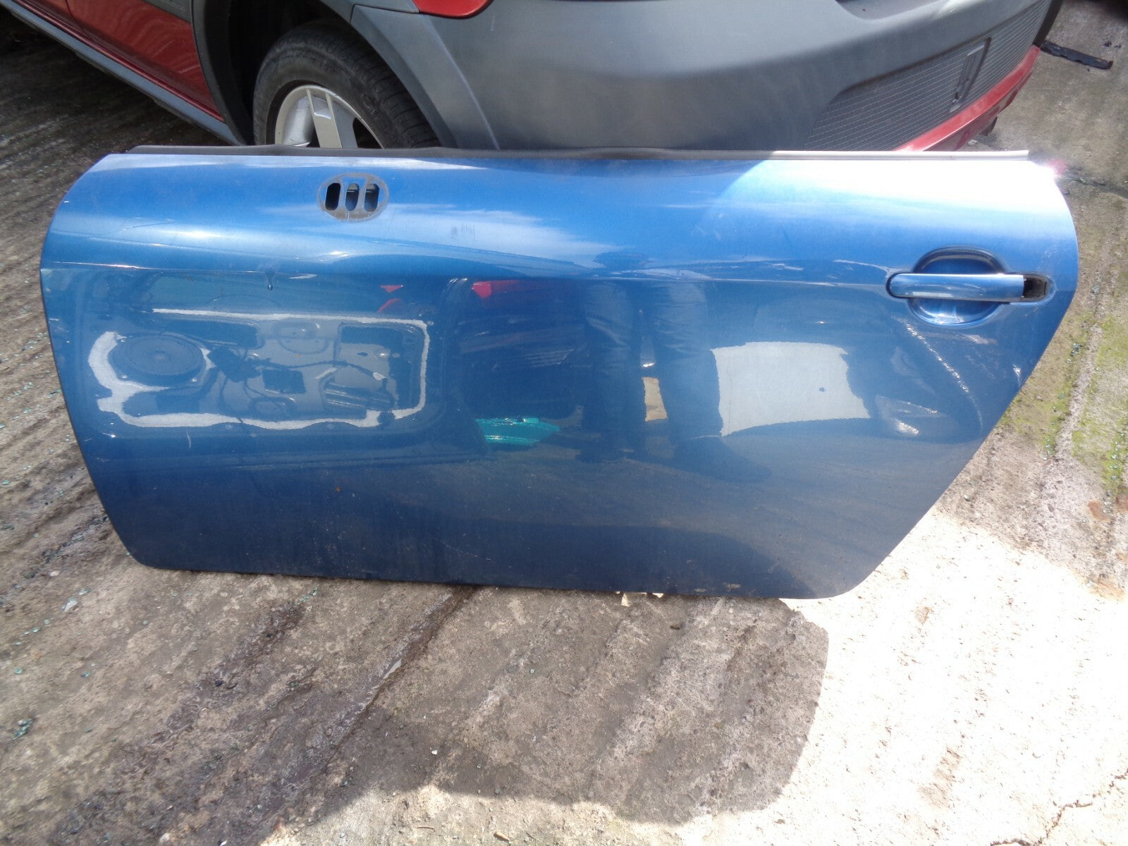 BMW MINI COOPER R50 3 DOOR HATCHBACK BLUE NS PASSENGER SIDE DOOR