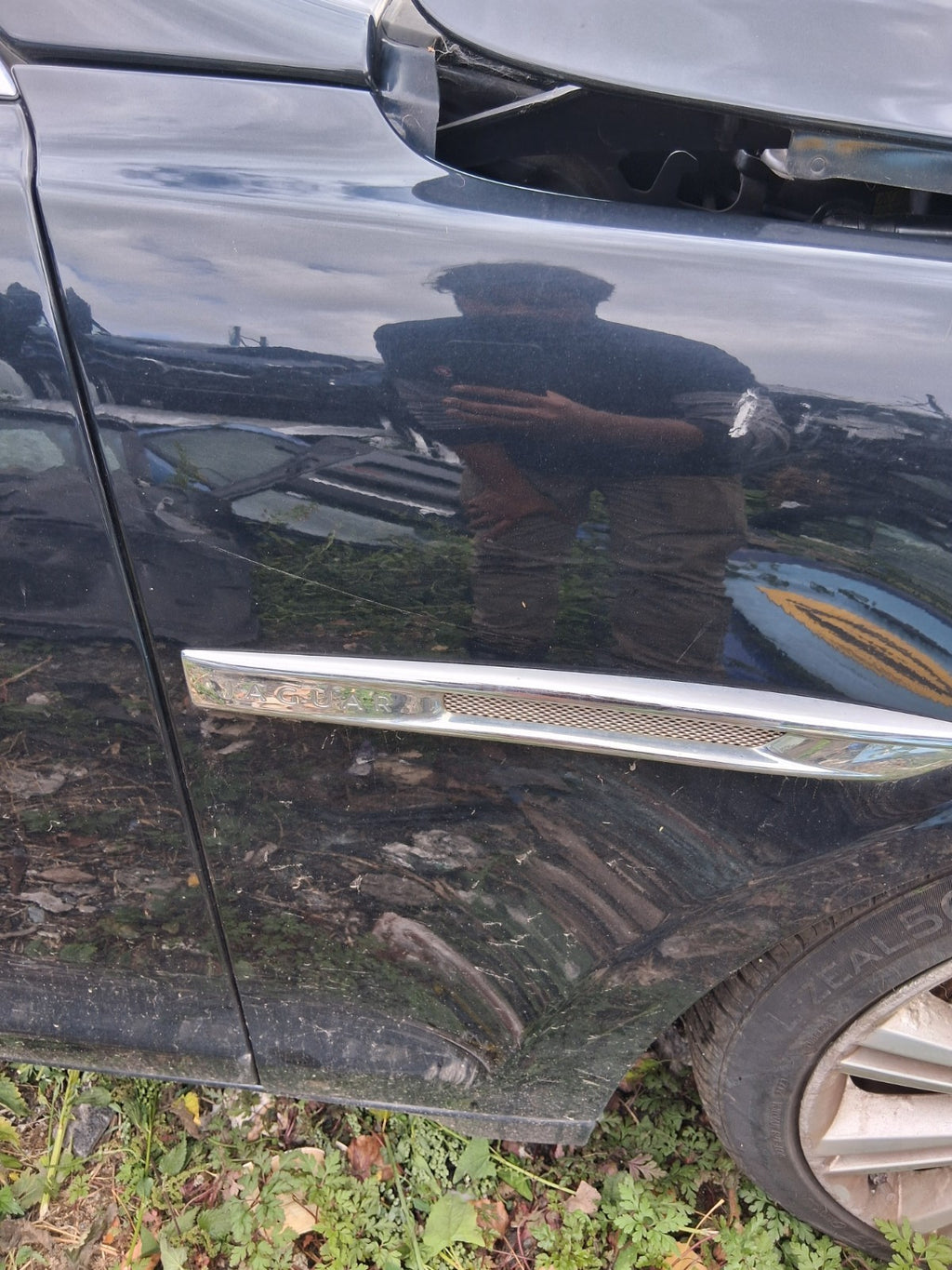 2012 JAGUAR XJ X351 OSF DRIVER SIDE FRONT RIGHT WING FENDER BLACK