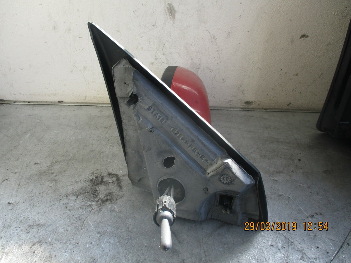 RENAULT MEGANE 2005  NS PASSENGER SIDE MANUAL WING MIRROR RED