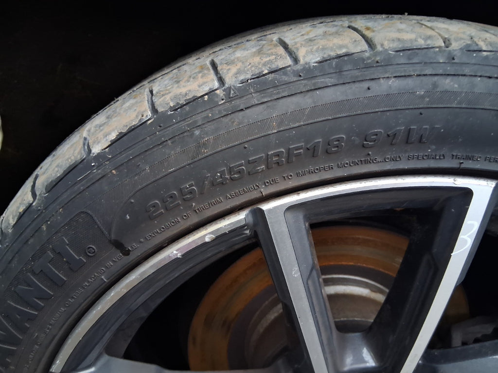 BMW 3 SERIES G20 2019 18 INCH ALLOY WHEEL WITH TYRE 225/45ZR18 REF 3