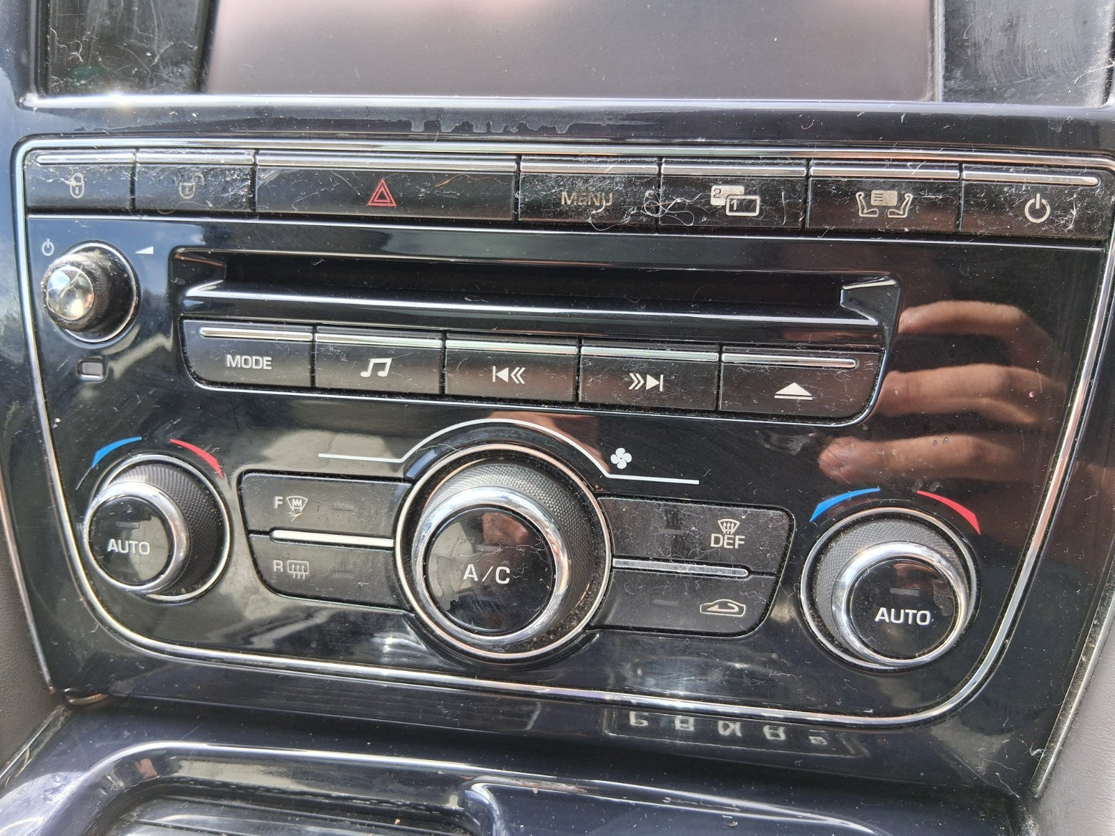 2012 JAGUAR XJ X351 AC HEATER CLIMATE CONTROL PANEL WITH RADIO CD PLAYER PANEL