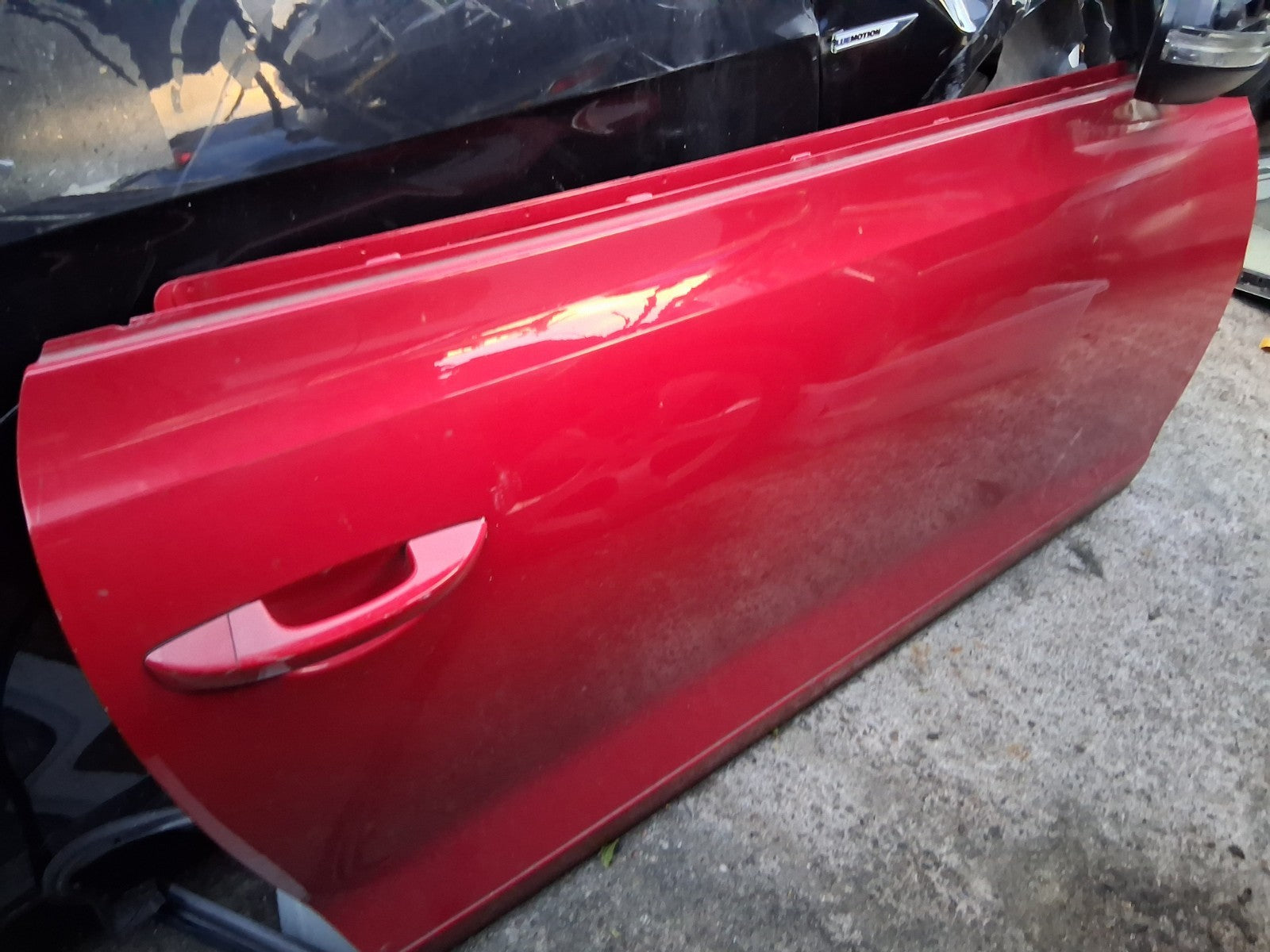 2014 VW VOLKSWAGEN SCIROCCO MK3 OS DRIVER SIDE BARE DOOR SALSA RED LA3H