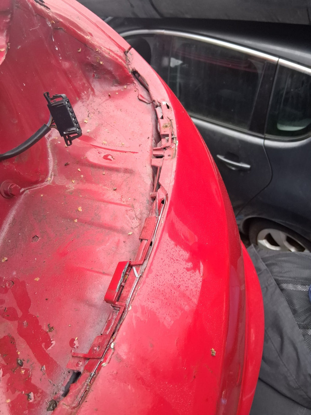 2014 VW VOLKSWAGEN SCIROCCO MK3 COMPLETE REAR BUMPER WITH PDC SALSA RED LA3H