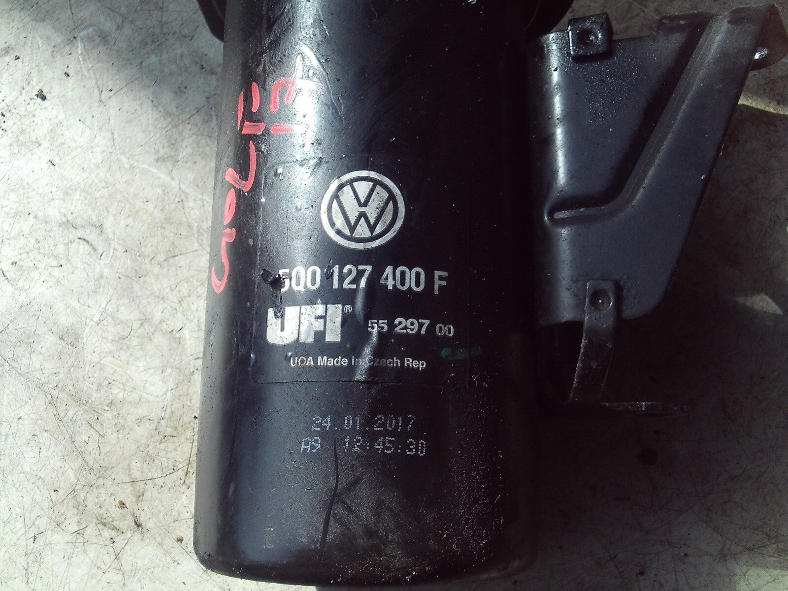 2017 VW VOLKSWAGEN GOLF FILTER COOLER & HOUSING 500127400F