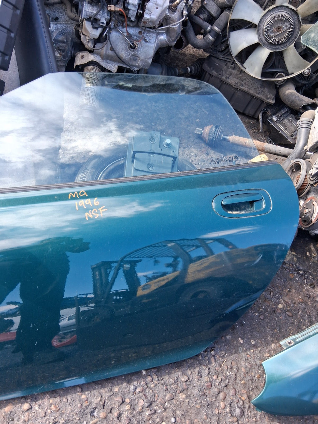 MG MGF 1996 MK1 NSF PASSENGER SIDE FRONT LEFT COMPLETE DOOR GREEN