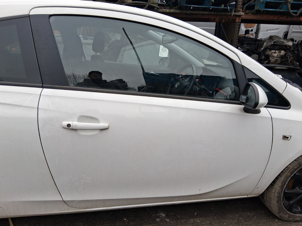 2019 VAUXHALL CORSA E 3 DOOR OS DRIVER SIDE BARE DOOR OLYMPIC WHITE Z40R
