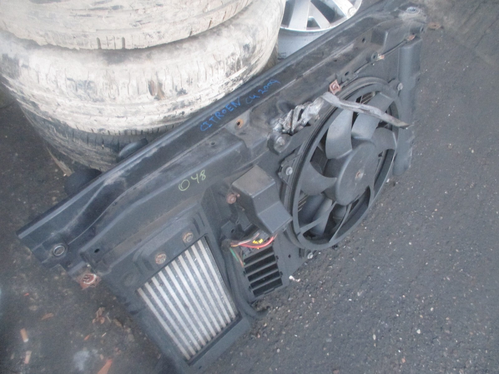 2007 CITROEN C4 RADIATOR FAN INTERCOOLER COWLING RP39
