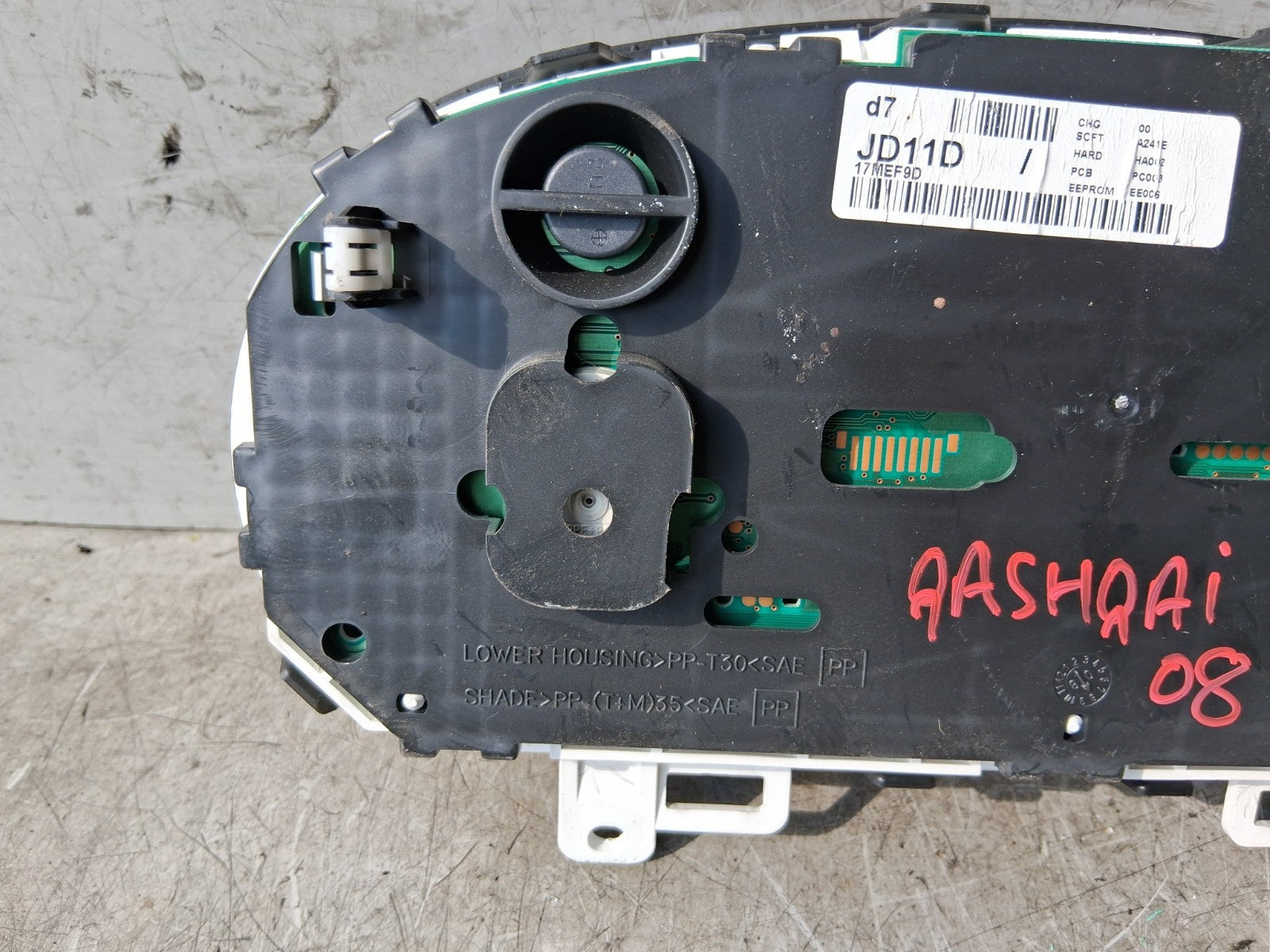 2008 NISSAN QASHQAI J10 MK1 1.6 PETROL SPEEDOMETER INSTRUMENT CLUSTER JD11D