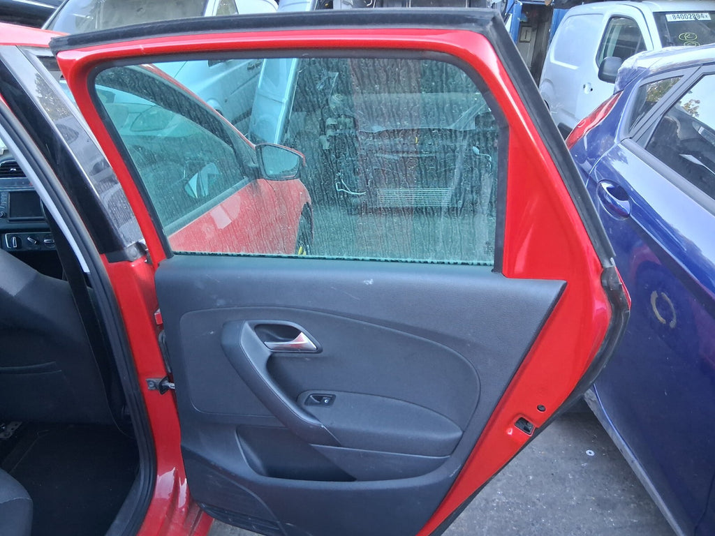2017 VW VOLKSWAGEN POLO MK5 OSR DRIVER SIDE REAR RIGHT BARE DOOR FLASH RED LP3G
