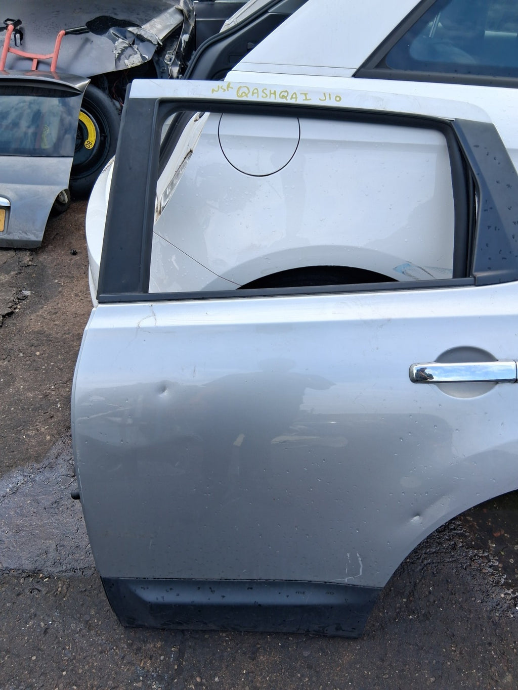 NISSAN QASHQAI J10 2011 FACELIFT NSR PASSENGER SIDE REAR DOOR SILVER