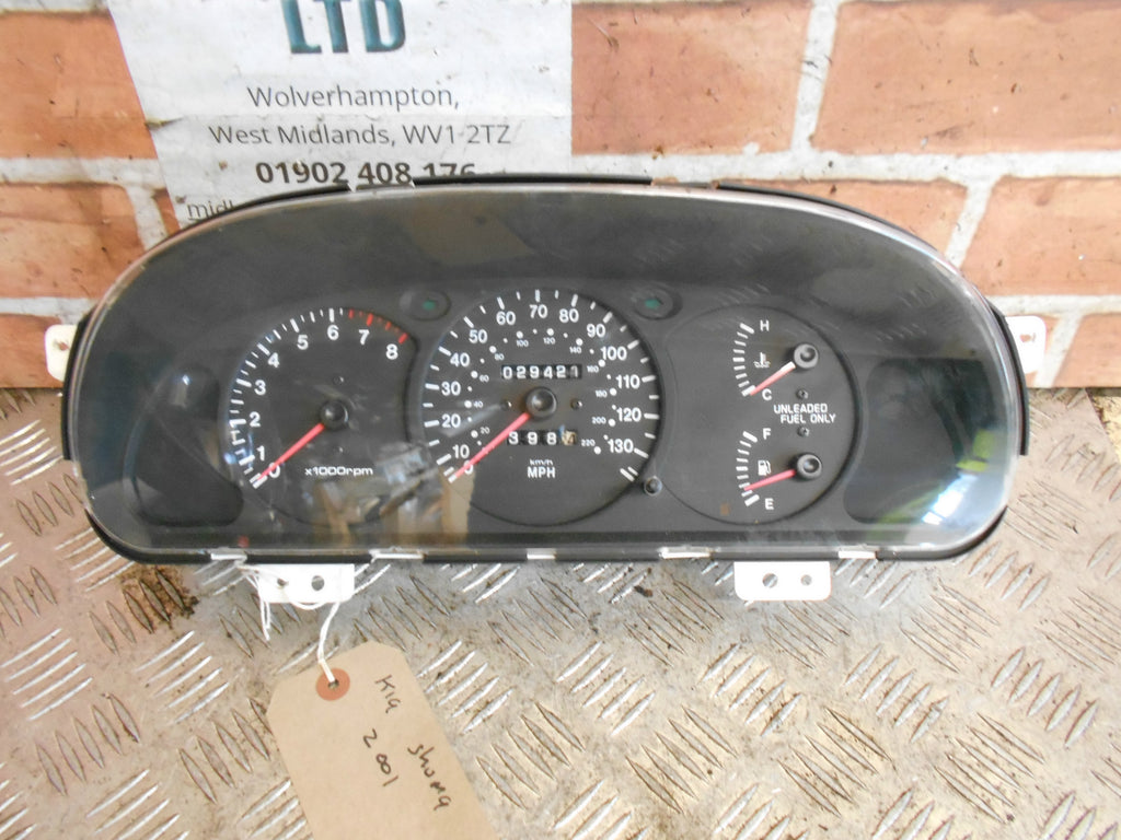 KIA SHUMA MK1 2001 1.5 PETROL CLOCKS SPEEDO INSTRUMENT CLUSTER KZAH-55-43XE BFD