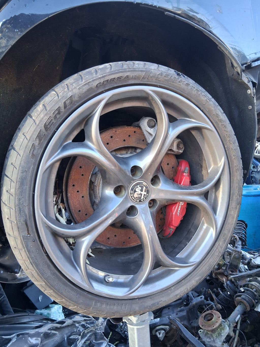 2018 ALFA ROMEO GIULIA 952 QUADRIFOGLIO 19 INCH ALLOY WHEEL WITH TYRE 245/35R19