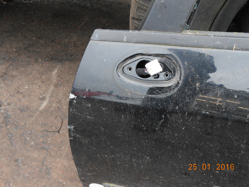 FIAT GRANDE PUNTO 2009 3 DOOR NS PASSENGER SIDE DOOR BLACK DAMAGED SIDE