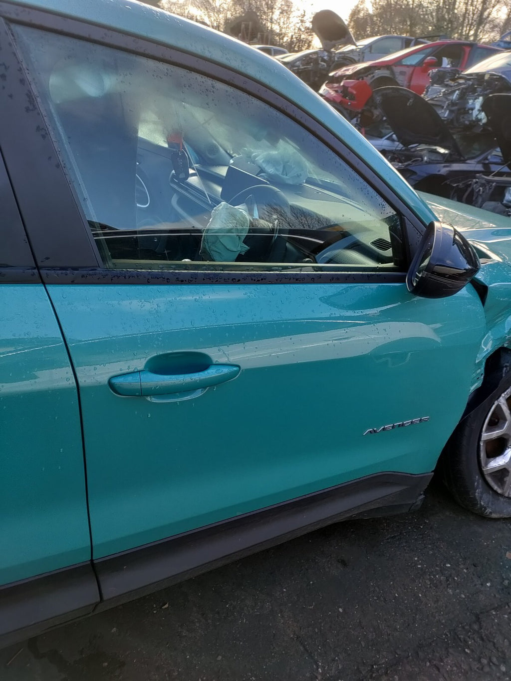2024 JEEP AVENGER OSF DRIVER SIDE FRONT DOOR HANDLE CERAMIC AZURE METALLIC 959