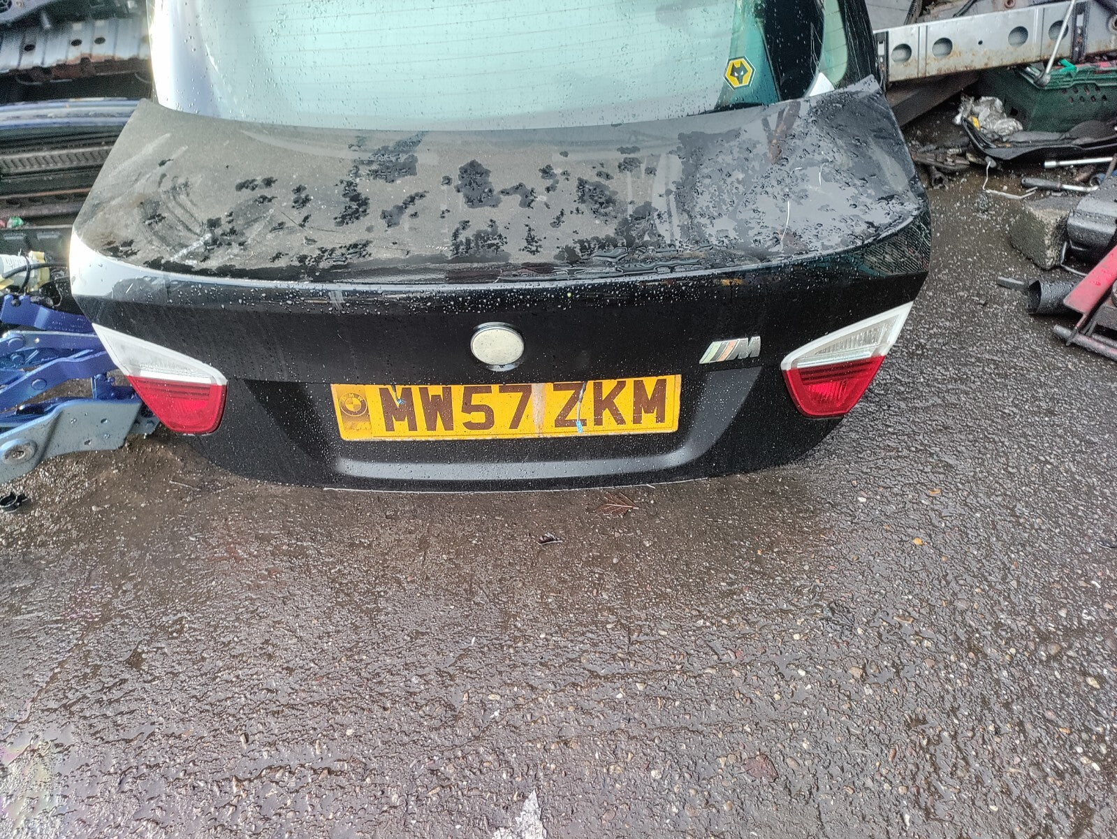 2007 BMW 3 SERIES E90 SALOON REAR BOOTLID BOOT LID COMPLETE BLACK 668