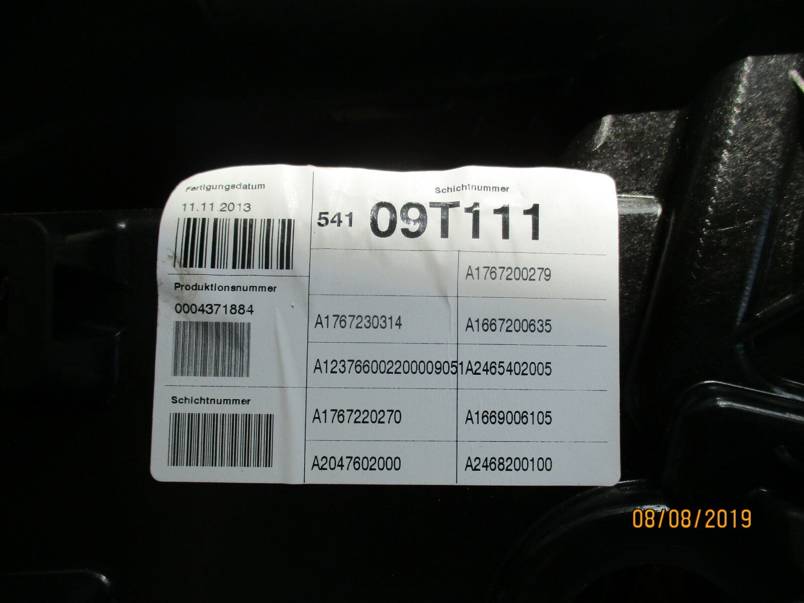 MERCEDES A CLASS W176 OSF DRIVER SIDE FRONT WINDOW REGULATOR PANEL