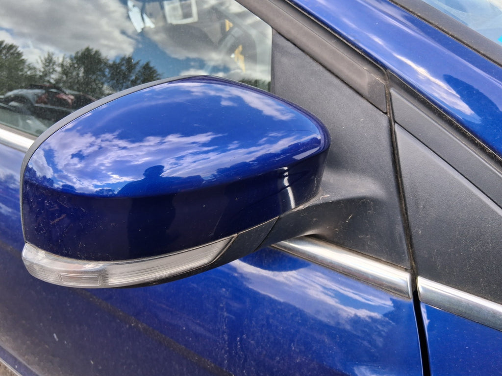 2015 FORD FOCUS MK3 HATCHBACK OS DRIVER SIDE WING MIRROR DEEP IMPACT BLUE MET HF