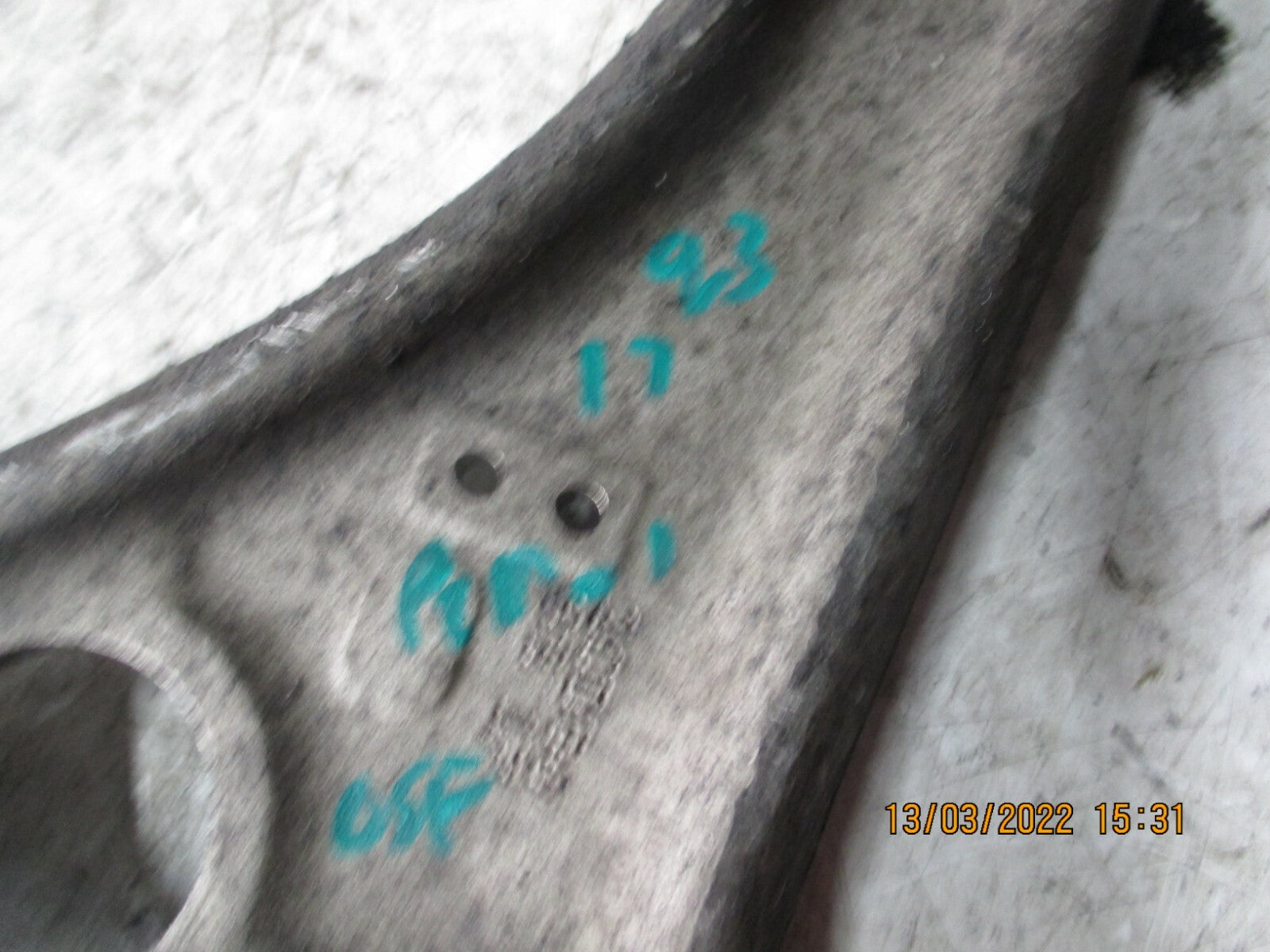 AUDI Q3 2017 8U OSF FRONT DRIVER SIDE CONTROL ARM 5N0407151
