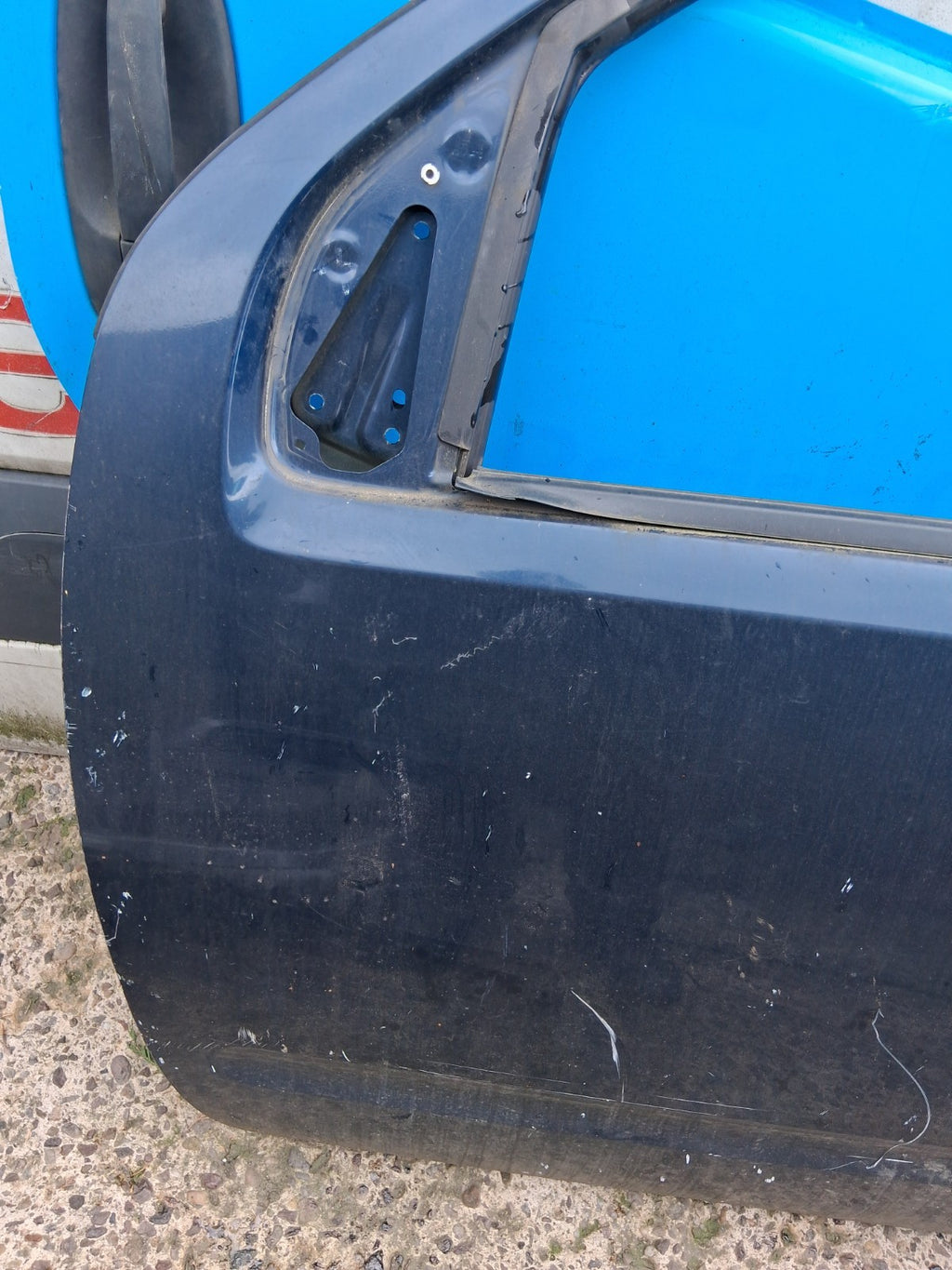 2006 NISSAN PATHFINDER R51 NSF PASSENGER SIDE FRONT LEFT BARE DOOR BLUE BW9
