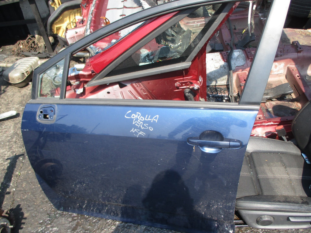 TOYOTA COROLLA VERSO 2007 NSF PASSENGER SIDE FRONT DOOR BLUE