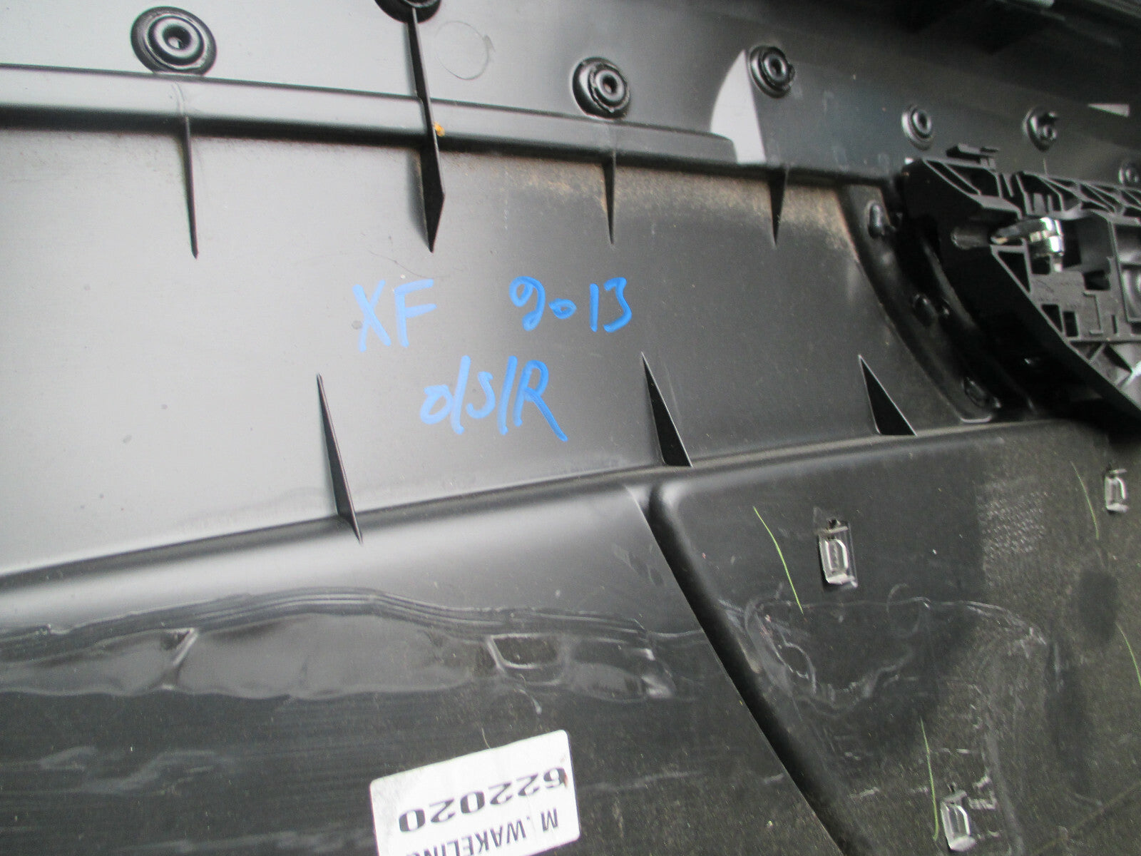 JAGUAR XF 2013 FACELIFT DRIVER SIDE REAR DOOR CARD PLASTIC PANEL ONLY