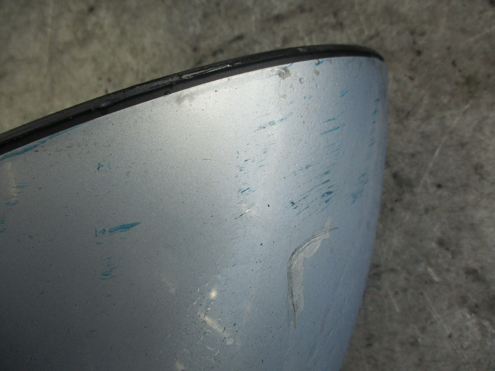 VAUXHALL VECTRA B NS PASSENGER SIDE MANUAL WING MIRROR LIGHT BLUE