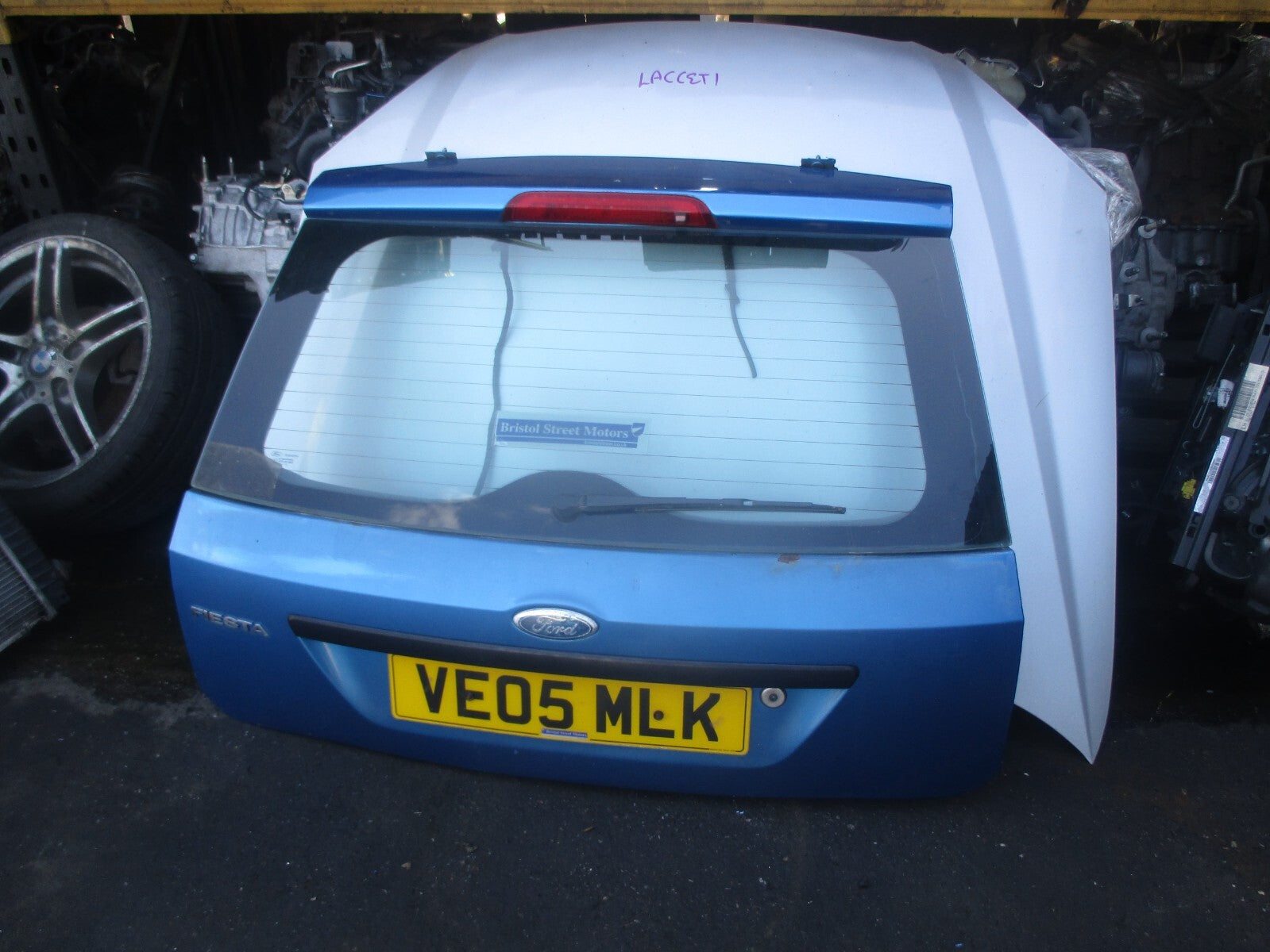 FORD FIESTA 2005 MK6 3 DOOR TAILGATE BOOTLID BLUE