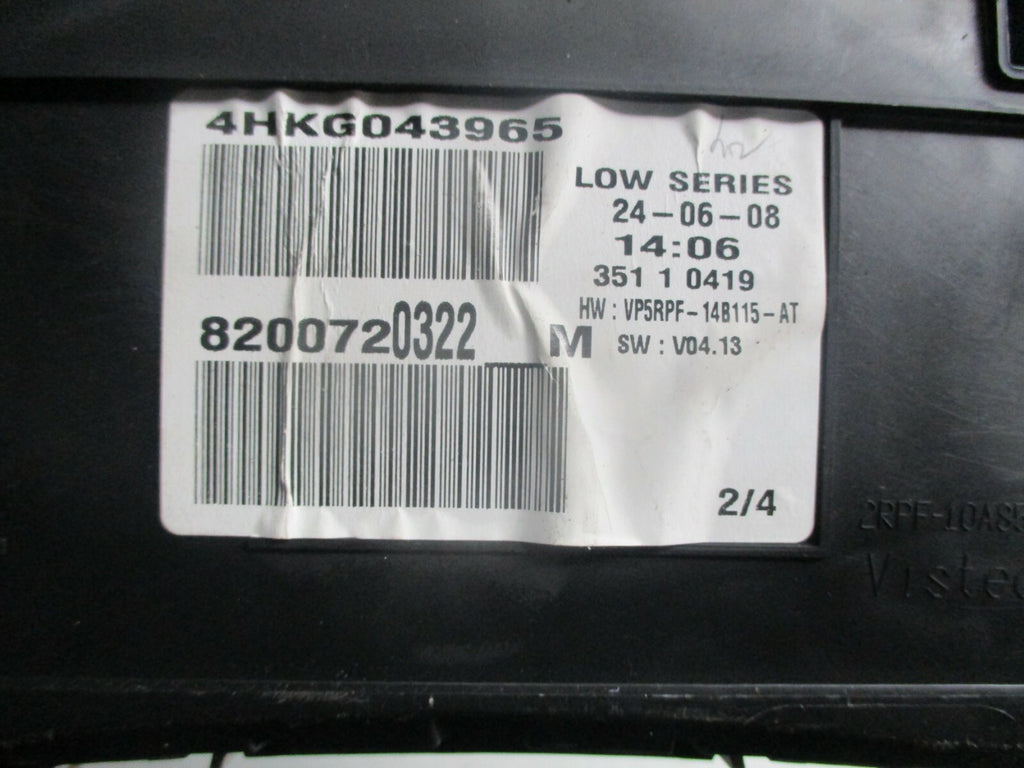 RENAULT MEGANE MK2 DCI DIESEL INSTRUMENT CLUSTER SPEEDOMETER 8200720322