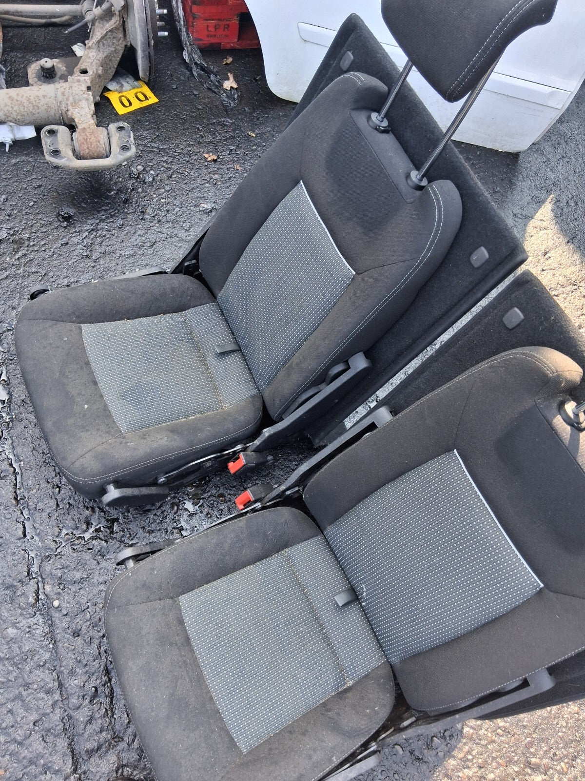 FORD S MAX MK1 2013 3RD ROW REAR BOTH COMPLETE SEATS FABRIC