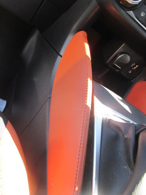 2018 NISSAN MICRA K14 CENTER CONLSOLE LEATHER TRIM SET ORANGE