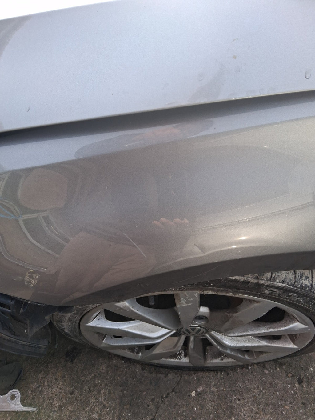 2016 VOLKSWAGEN GOLF MK7 NSF PASSENGER SIDE FRONT LEFT WING PANEL GREY LA7N