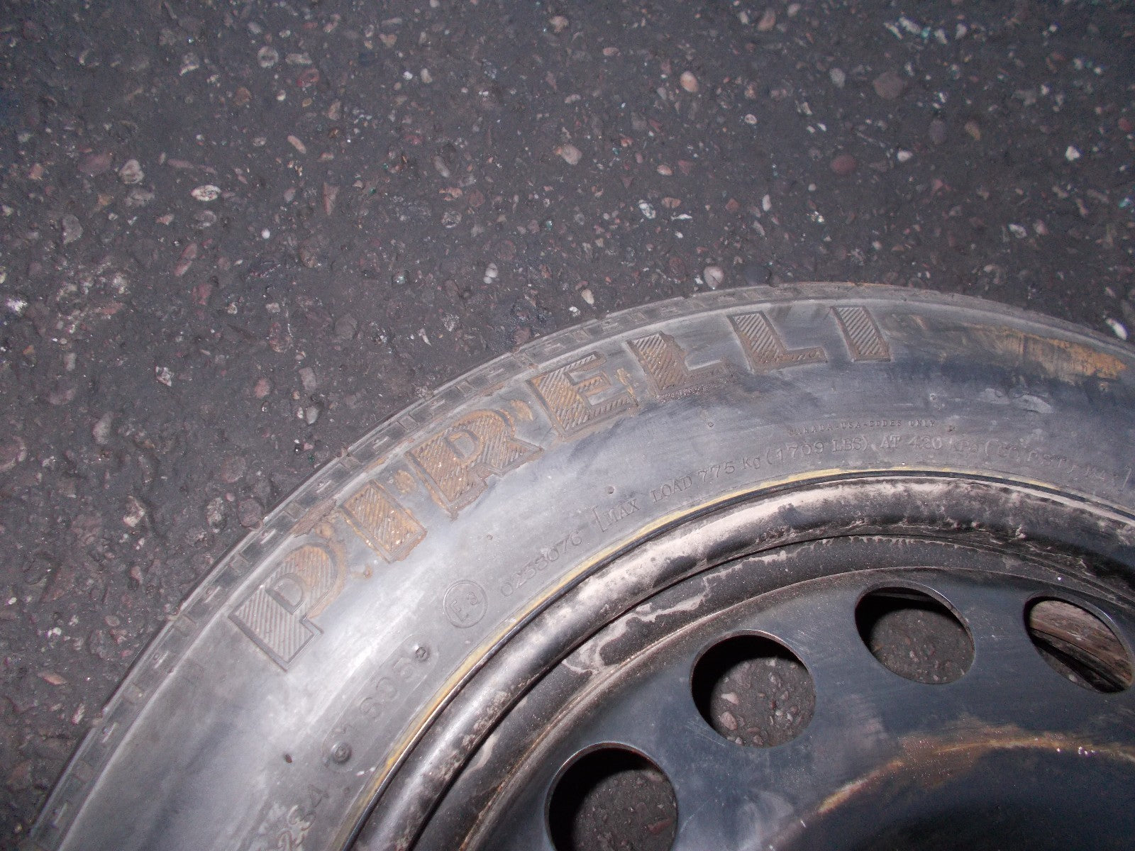 SAAB 93 PIRELLI 5 STUD 16 INCH SPARE STEEL WHEEL 125/85 R16