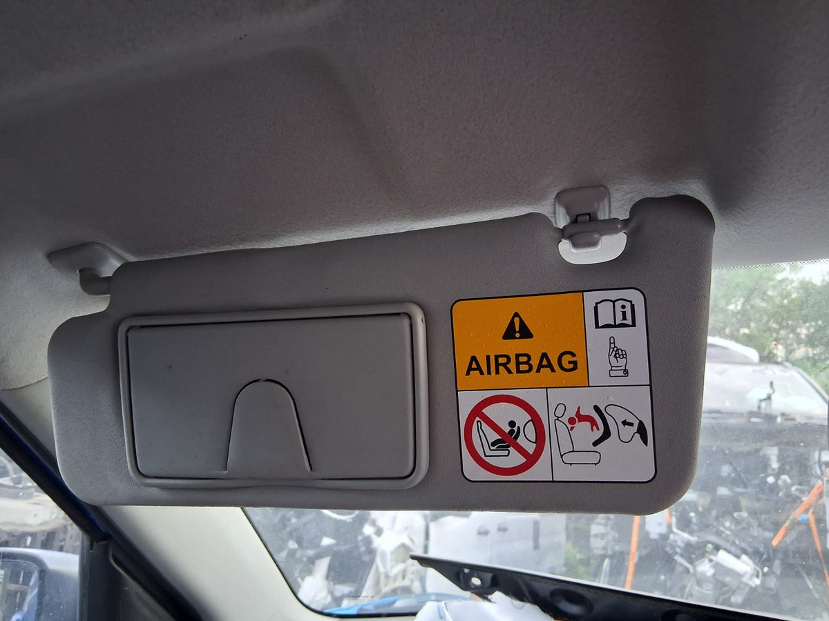 2021 SUZUKI SWIFT A2L MK4 NSF PASSENGER SIDE FRONT LEFT SUN VISOR SHADE
