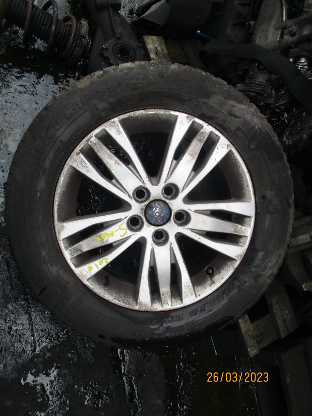 FORD S MAX 2010 16 INCH SINGLE ALLOY WHEEL WITH TYRE 215/60R16