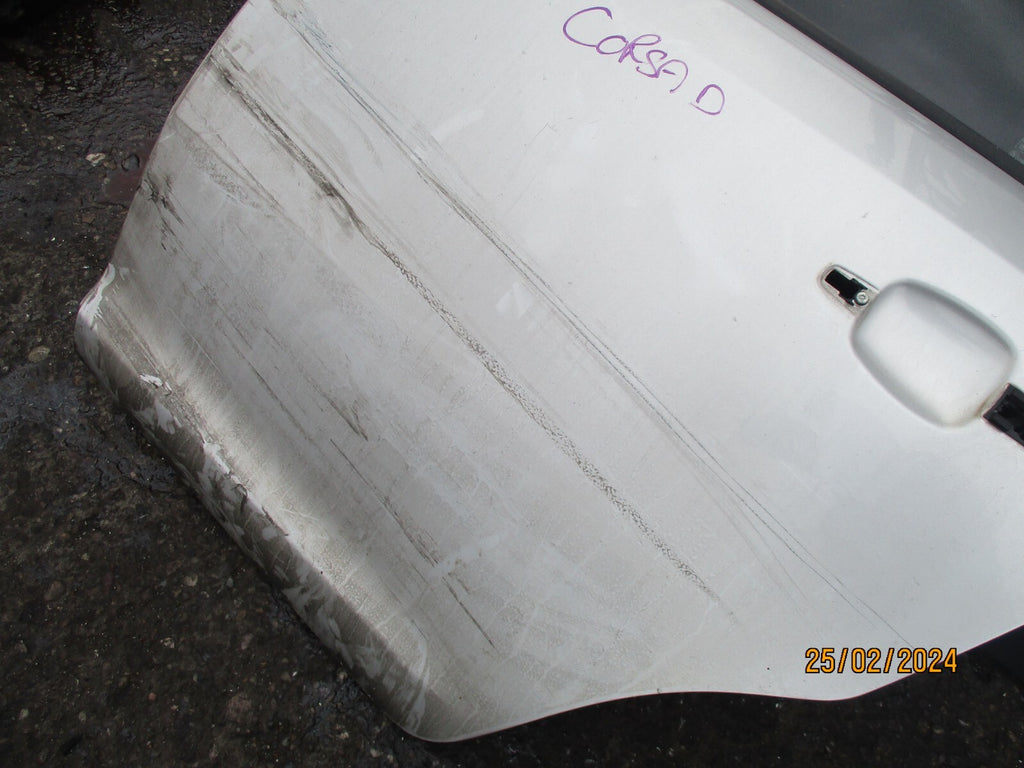 VAUXHALL CORSA D 2008 NSR PASSENGER SIDE REAR DOOR SILVER