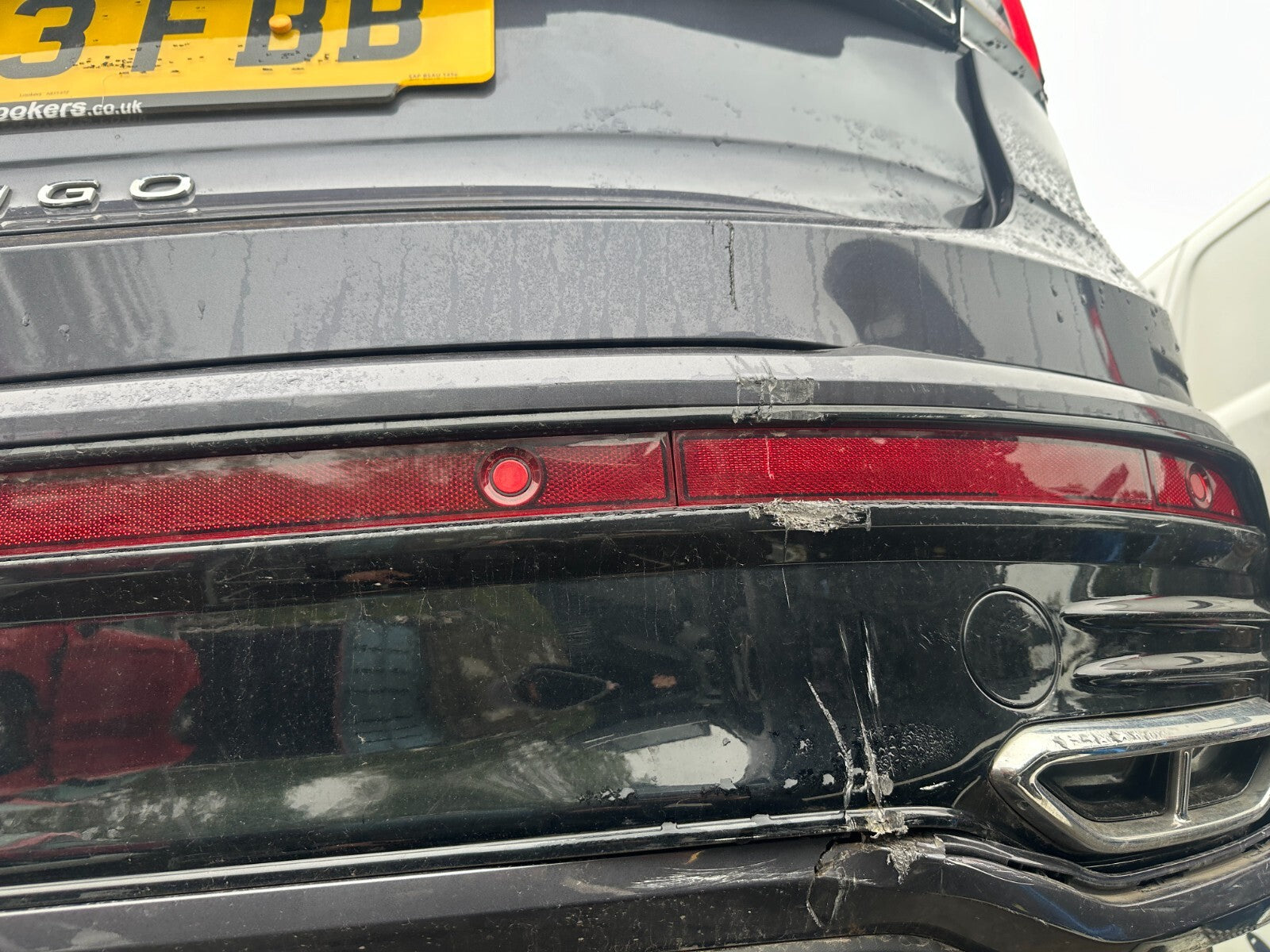 2023 VOLKSWAGEN TAIGO R LINE REAR BUMPER COMPLETE GREY LB7Q SCRATCHES