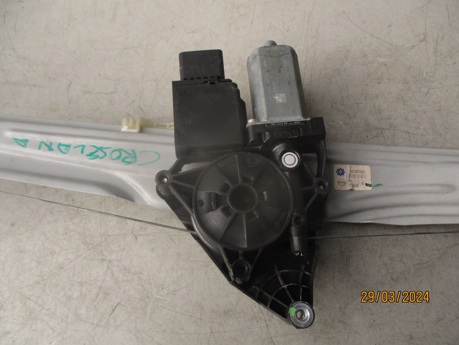 2022 VAUXHALL CROSSLAND NSF FRONT LEFT SIDE ELECTRIC WINDOW REGULATOR 39187589