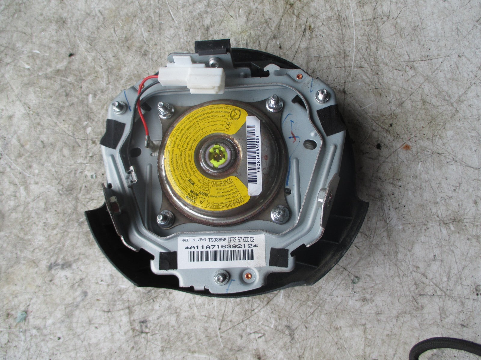 MAZDA 2 2008 MK2 STEERING WHEEL AIRBAG DF7357K0002