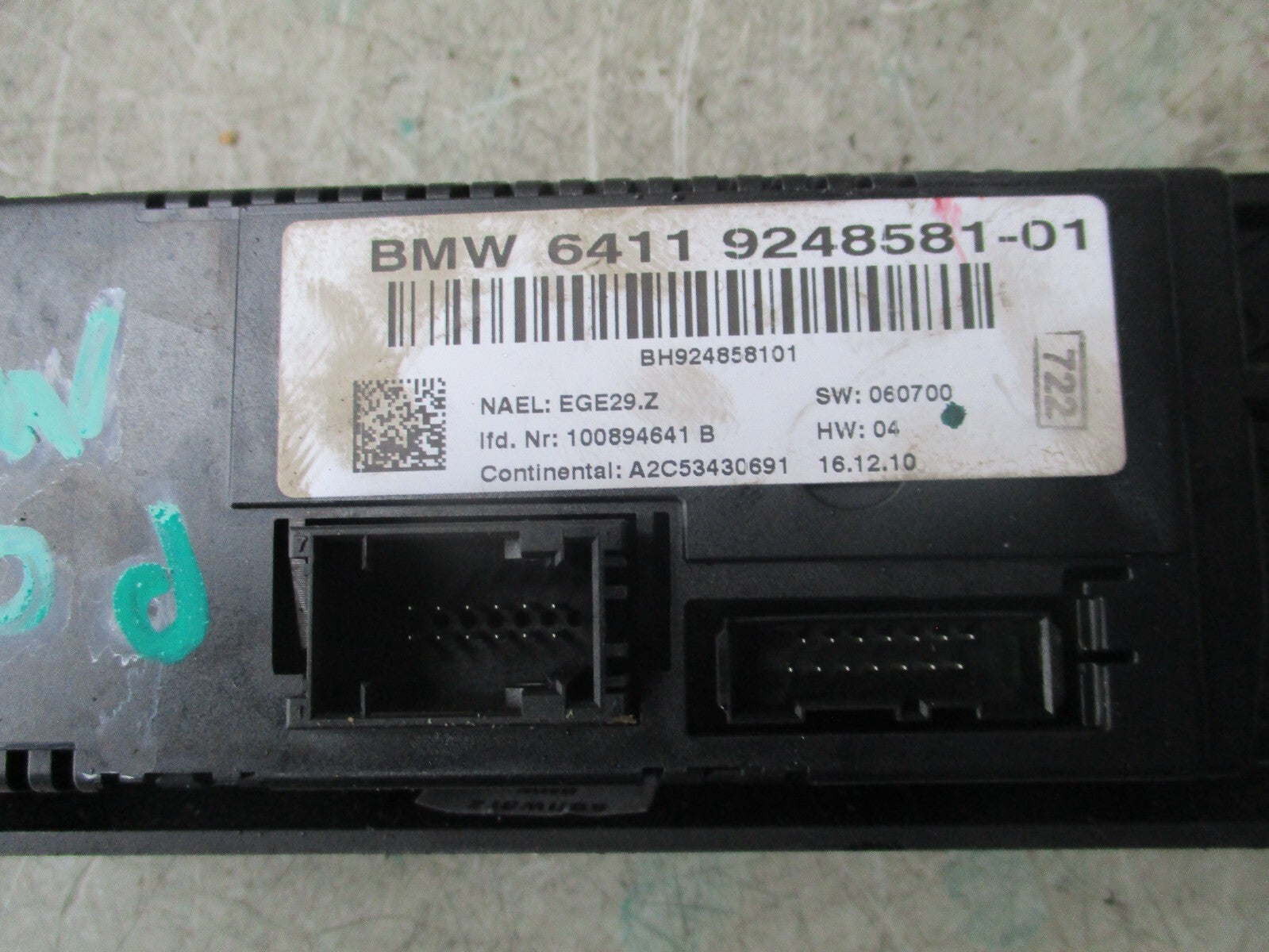 2008 BMW 320D AC AIR CON HEATER CLIMATE CONTROL UNIT A2C53430691