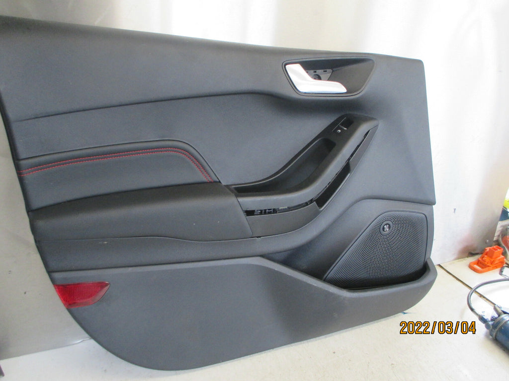2021 FORD FIESTA MK8 5 DOOR NSF PASSENGER SIDE FRONT DOOR CARD PANEL RED STITCH