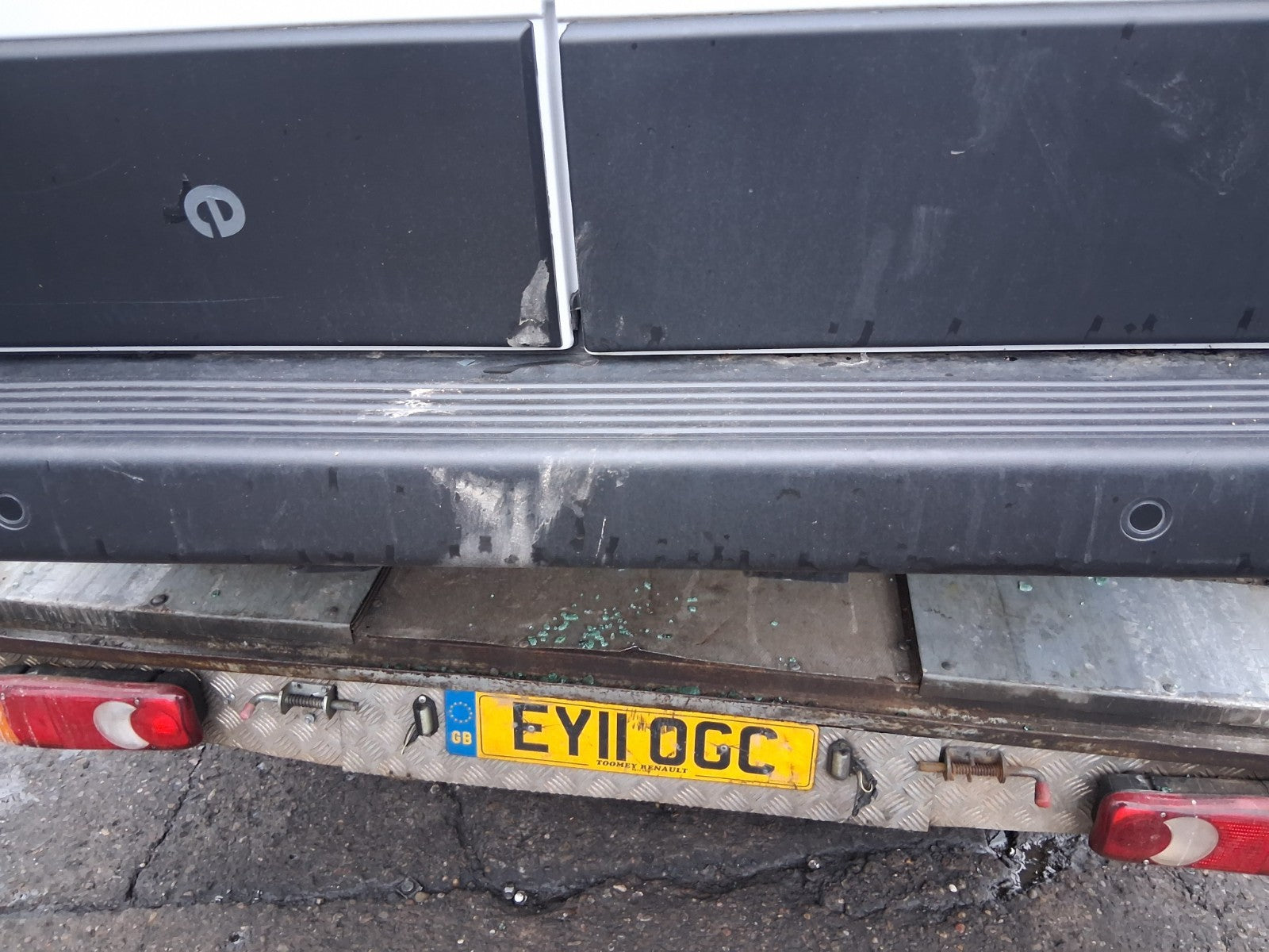 2025 FIAT DUCATO MK3 HIGH ROOF COMPLETE REAR BUMPER WITH PDC SENSORS BLACK