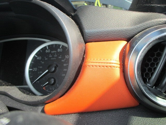2018 NISSAN MICRA K14 DASHBOARD LEATHER TRIM PANELS ORANGE
