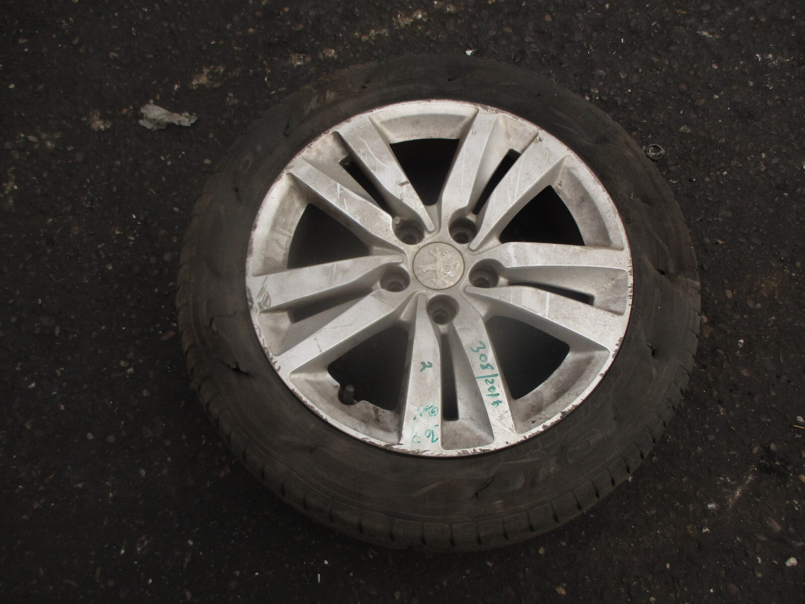 2014 PEUGEOT 308 MK2 16 INCH ALLOY WHEEL 205/55R16 REF 2