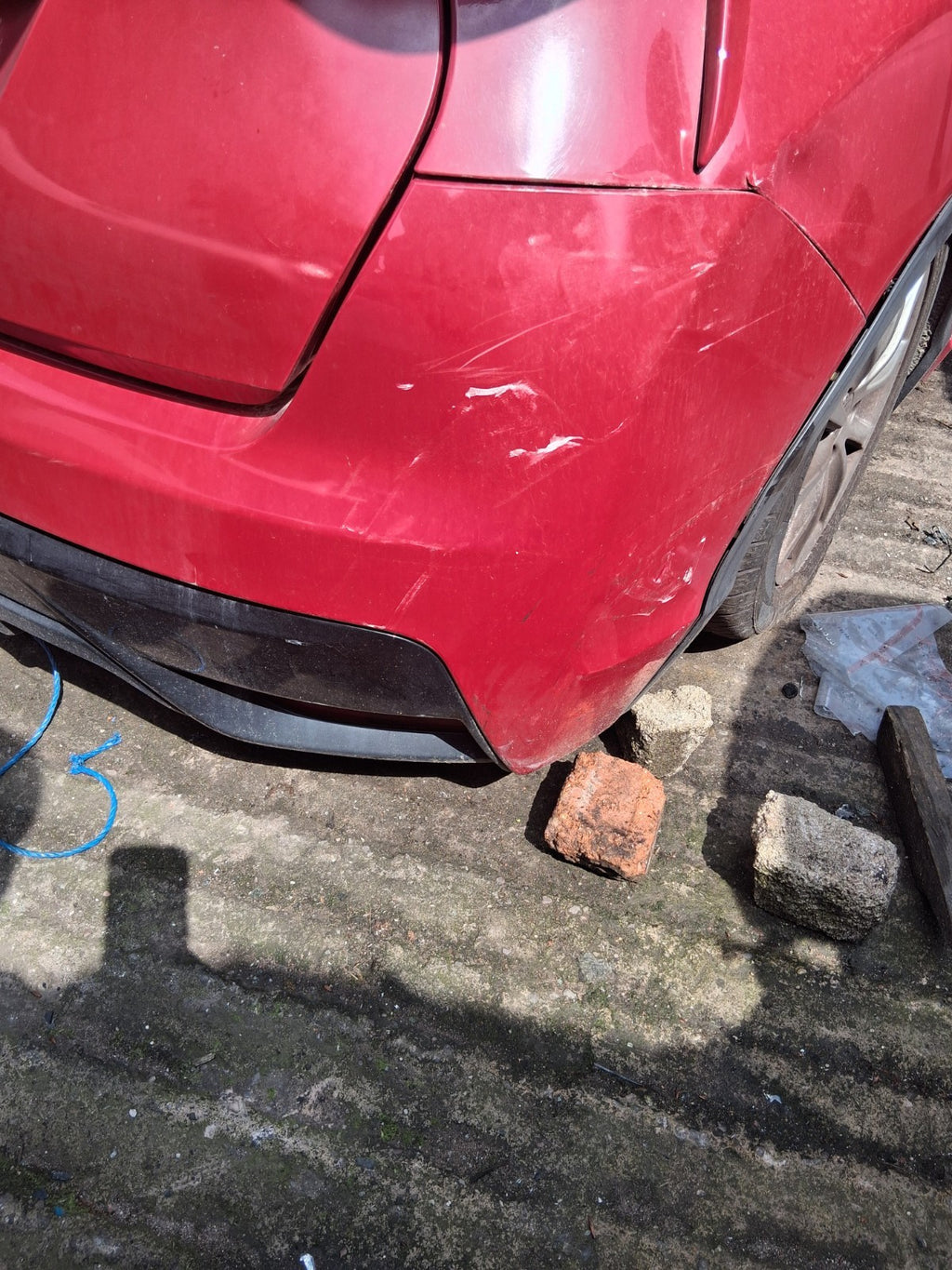 2016 HONDA CIVIC MK9 FACELIFT HATCHBACK COMPLETE REAR BUMPER MILANO RED R81