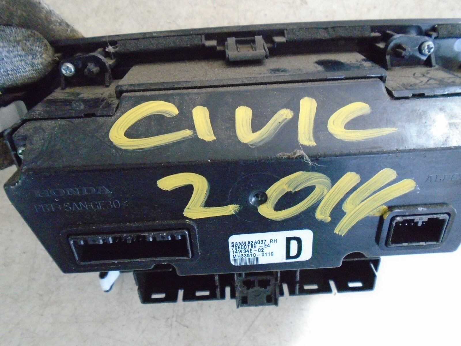HONDA CIVIC 2014 MK9 HEATER CONTROL SWITCH PANEL 79600TA9E4