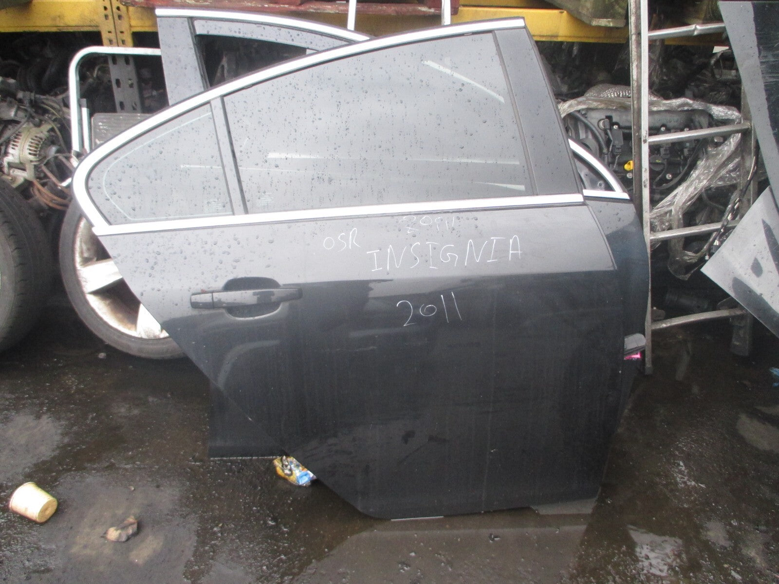 VAUXHALL INSIGNIA MK1 2011 OSR DRIVER SIDE REAR COMPLETE DOOR BLACK