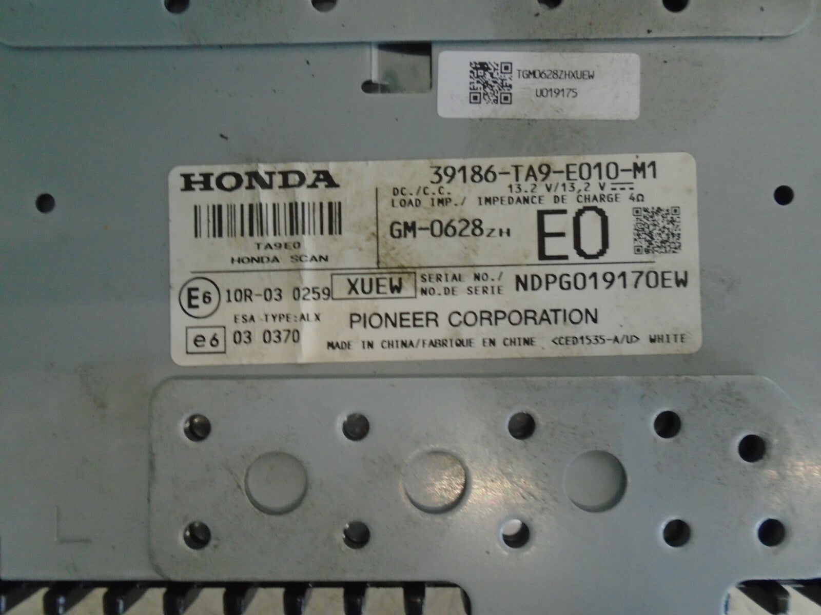 HONDA CIVIC 2015 MK9 STEREO AMPLIFIER ECU UNIT 39186TA9E010M1