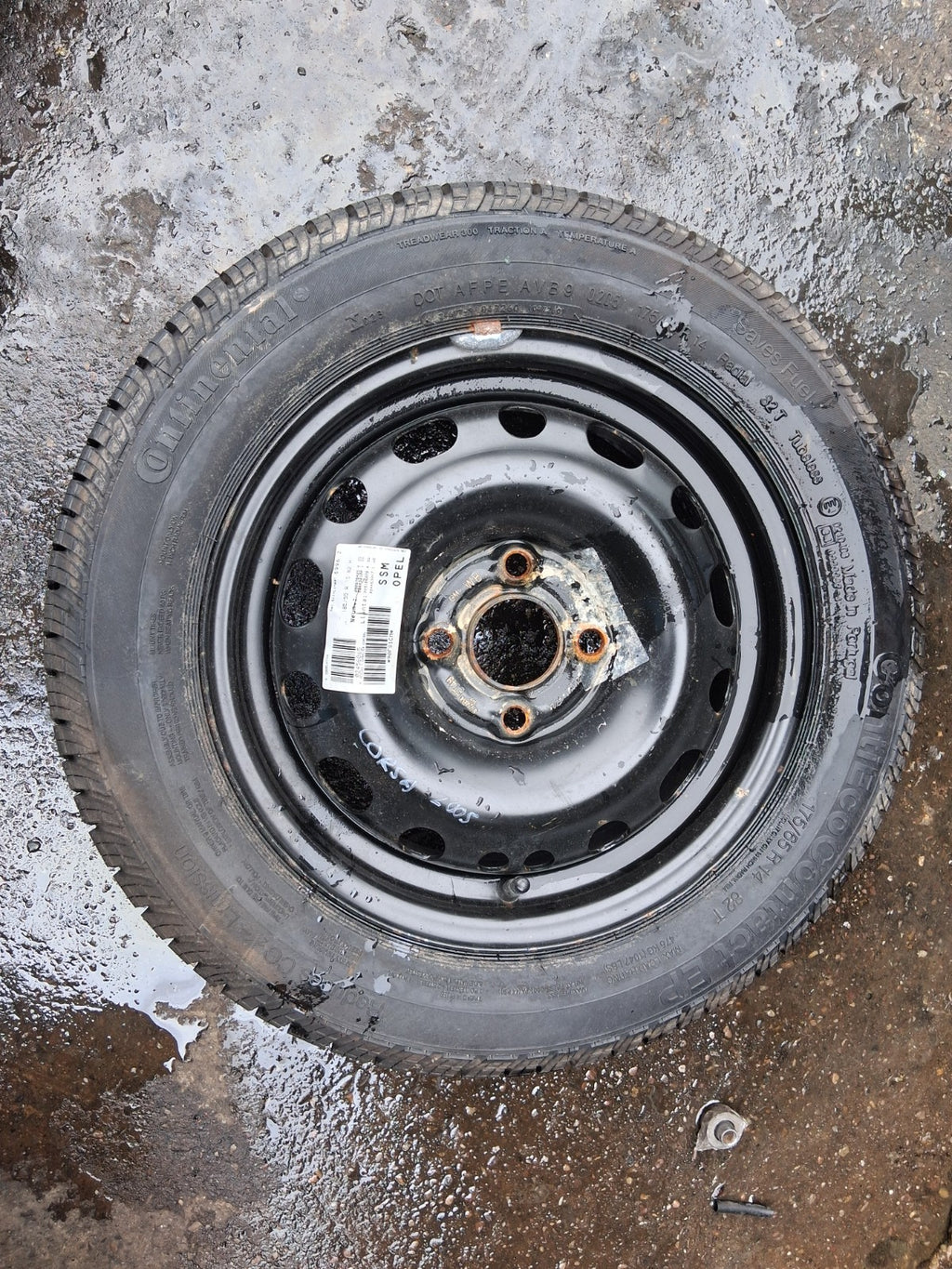 2005 VAUXHALL CORSA C 14 INCH SPACE SAVER SPARE WHEEL WITH TYRE 175/65R14