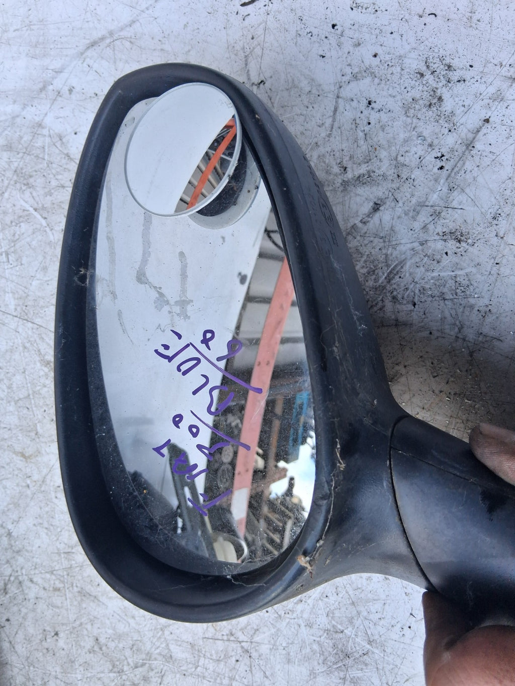 2010 FIAT 500 LOUNGE MK1 OSF DRIVER SIDE FRONT RIGHT WING MIRROR BLACK